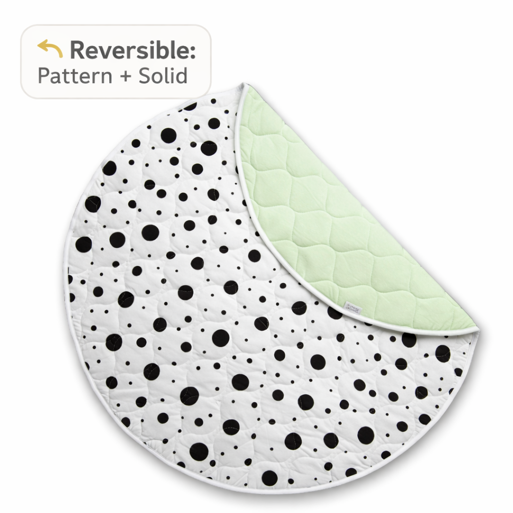 Developmental Baby Playmat - High Contrast Organic Tummy Time Mat